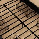 Belffin-Black-Metal-Bed-Frame-Slat-Support-Under-Bed-Storage-Basket