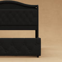 Belffin-Black-Upholstered-Tufted-Bed-Frame-Padded-Headboard-Footboard