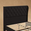 Belffin-Black-Upholstered-Tufted-Bed-Frame-Padded-Headboard-Footboard