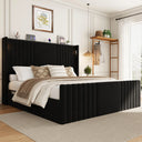Auren Upholstered Bed Frame with Reading Lights and Charging Ports