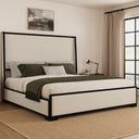 belffinsleep-beige-upholstered-bed-frame-with-black-wooden-trim-and-headboard-in-modern-bedroom