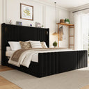 Auren Upholstered Bed Frame with Reading Lights and Charging Ports